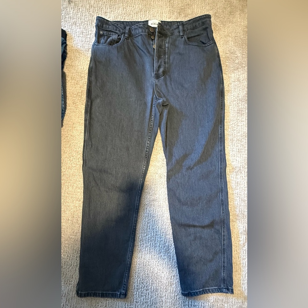 Sezane Women's Dark Gray Straight Jeans